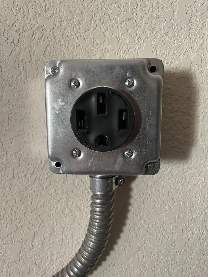 NEMA 14-50 outlet installed for Smart Home Electrical in Hominy